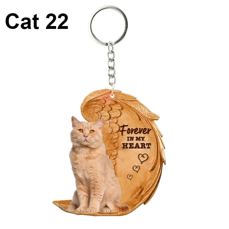 Heartfelt Dog Angel Pendant Keychain ATHLEXES