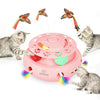 INKZOO 4-in-1 Interactive Cat Toys for Indoor Cats, Automatic 6 Holes Mice Whack-A-Mole, Fluttering Butterfly, Track Balls, USB ATHLEXES