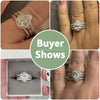 Newshe Sterling Silver Pear Cut Ring Enhancer Set ATHLEXES