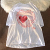 Harajuku Love Print Oversized Women's Graphic Tee Shirt ATHLEXES