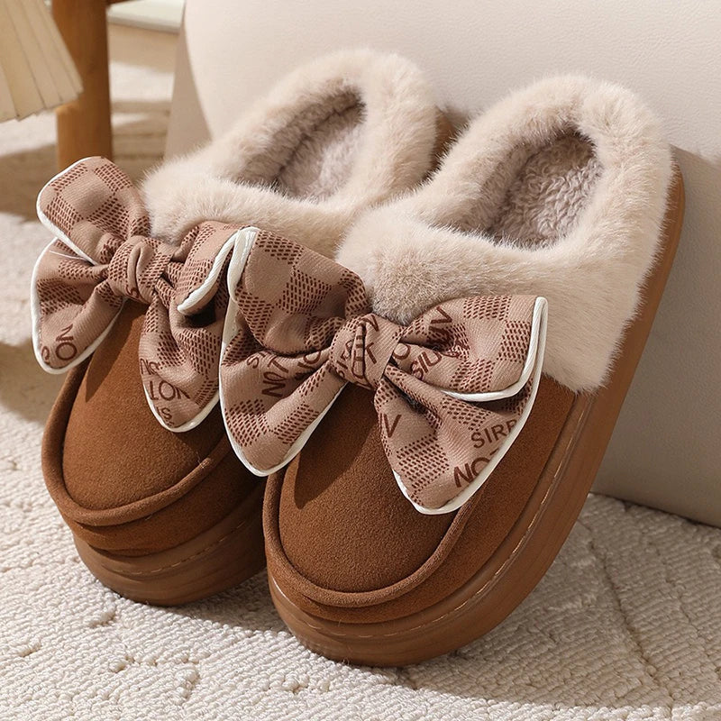 CozyBows Plush Cotton Slippers for Women ATHLEXES