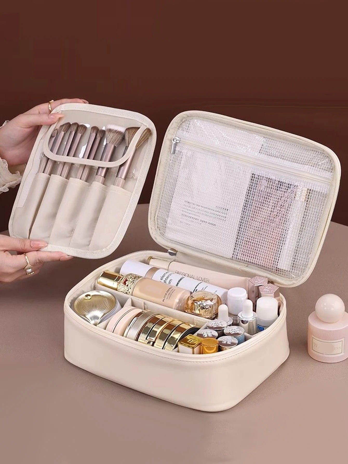 Elevate Pro PU Leather Makeup Organizer ATHLEXES