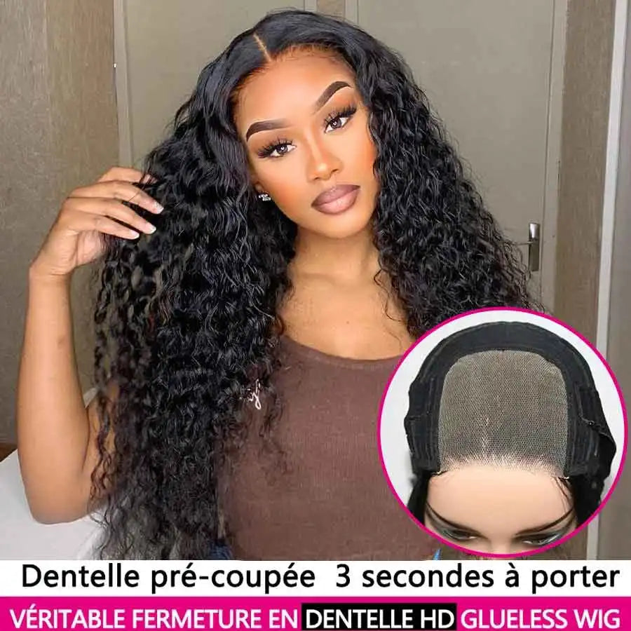 GlamWave Glueless Deep Wave Human Hair Wig ATHLEXES