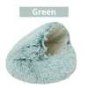 PurrNest Plush Cat Bed: Cozy 2-in-1 Winter Retreat ATHLEXES