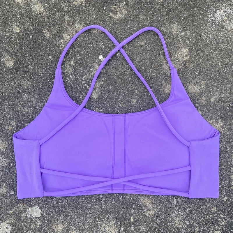 ChicFit Women's Yoga Sports Bra with Cross Back Design ATHLEXES