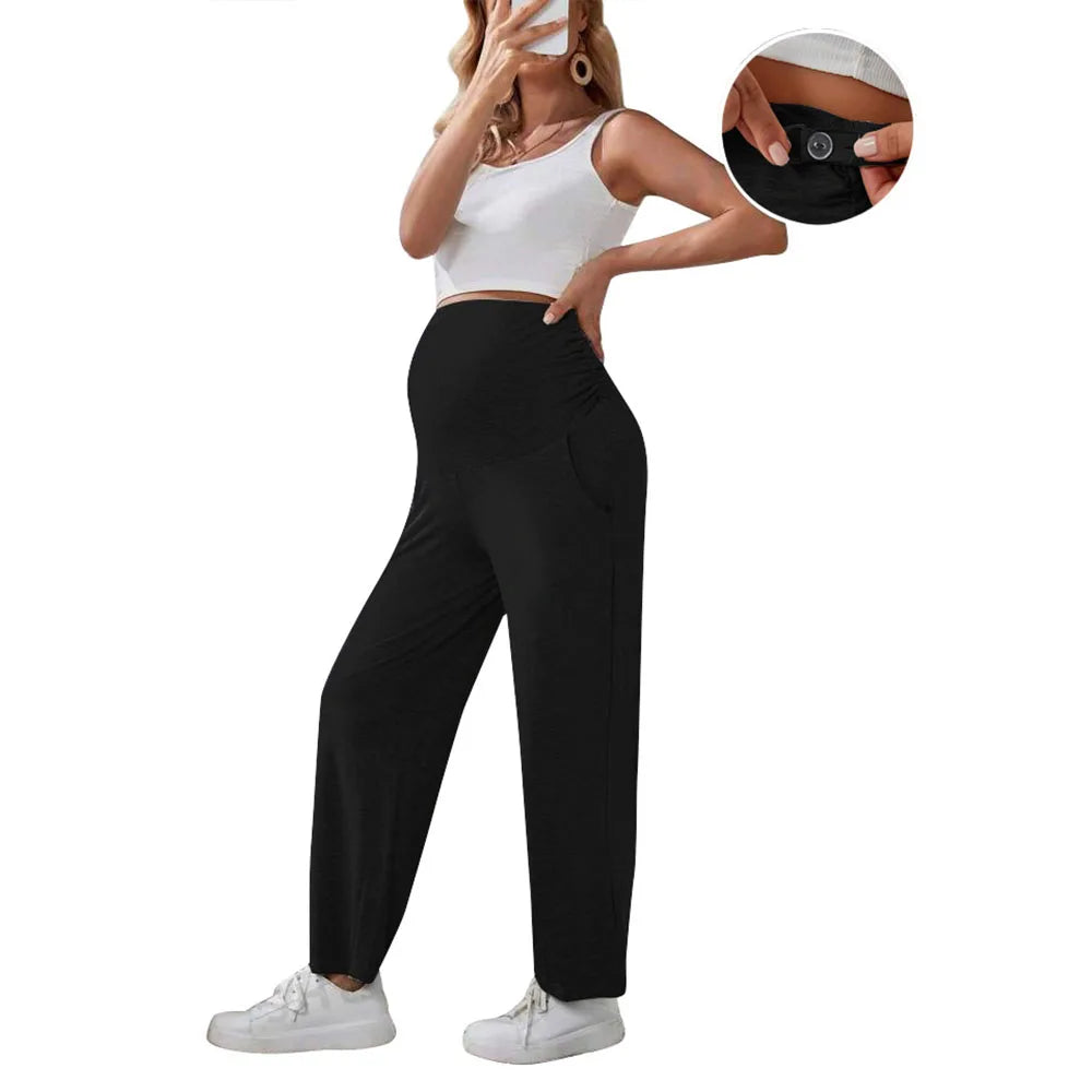 BellyFit Wide Leg Maternity Lounge Pants ATHLEXES