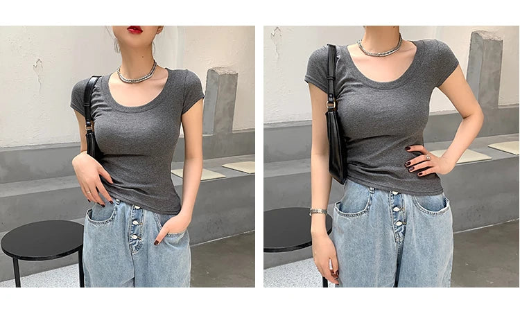 AOSSVIAO 100% Cotton Womenâ??s Slim Fit Tees ATHLEXES