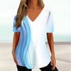 WaveCurve 3D Print V-Neck Tee ATHLEXES