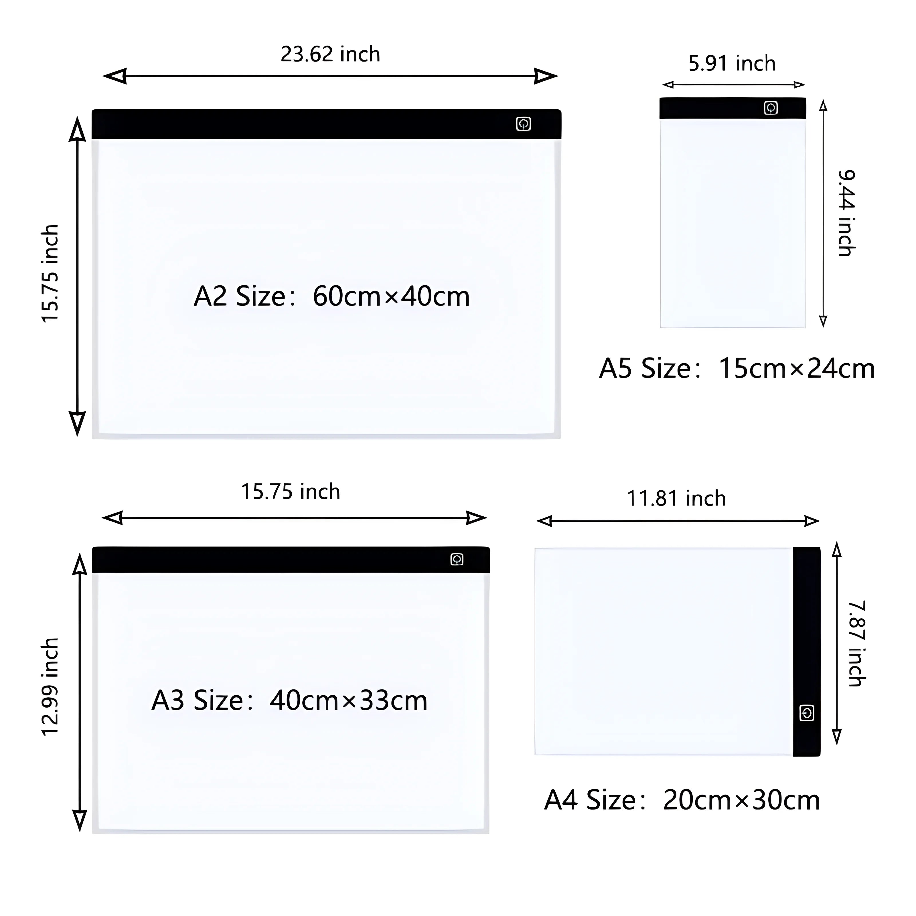 A3/A4/A5 Level Dimmable Led Drawing Copy Pad Board Children'S Toy Painting Educational Kids Grow Creative Gifts for Children ATHLEXES