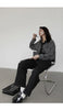Korean Minimalist Oversized Button-Up Shirt for Women ATHLEXES