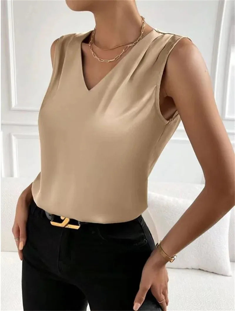Chic V Neck Summer Vest for Effortless Style ATHLEXES