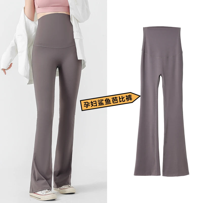 Chic Maternity Sharkskin Flare Yoga Leggings ATHLEXES