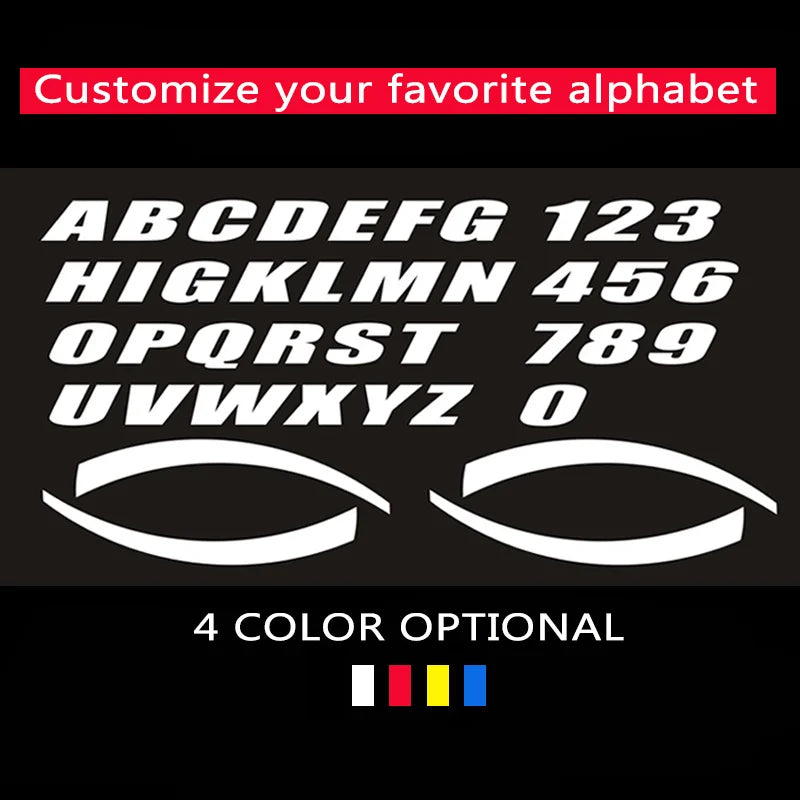 Custom 3D Tire Lettering Stickers for Your Car ATHLEXES