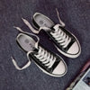 Classic Black Canvas Platform Sneakers for Women ATHLEXES