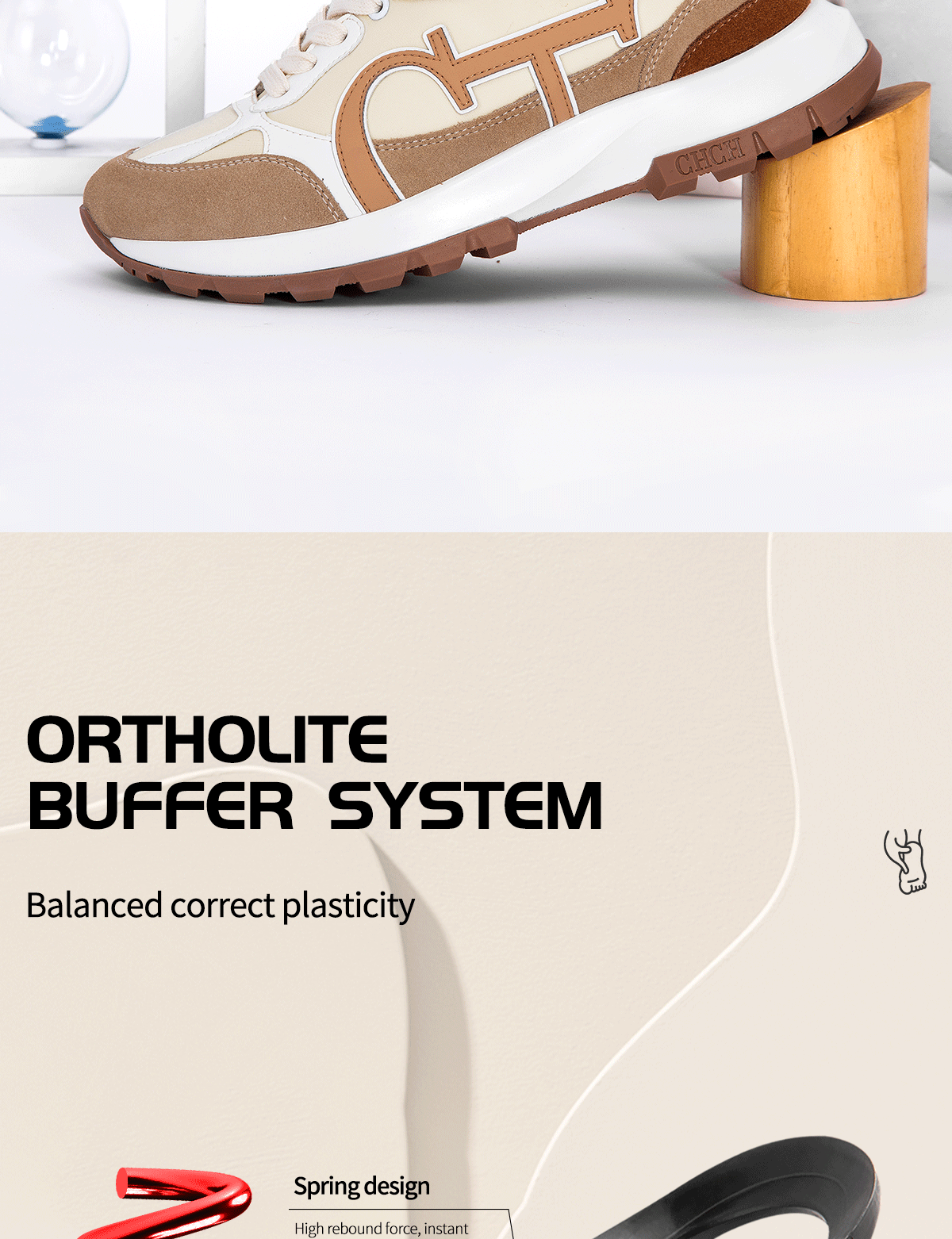 Apricot Lace-Up Women's Tennis & Walking Shoes ATHLEXES
