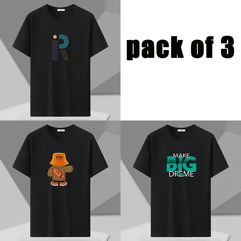 Plus Size Men's Cotton Printed Tee 7XL Oversized Top ATHLEXES