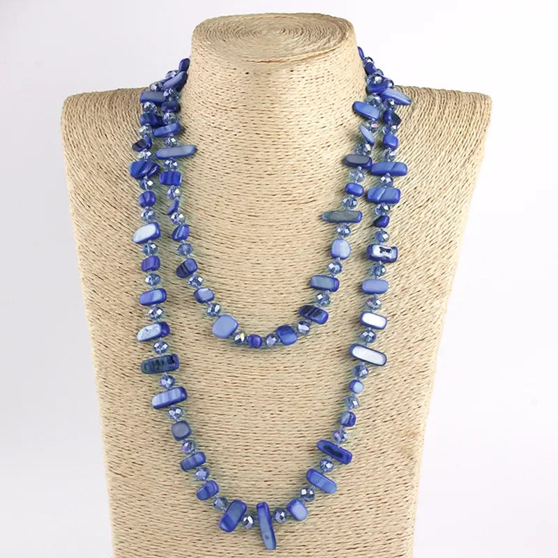 Rainbow Crystal Shell Necklace for Womenâ??s Gift ATHLEXES
