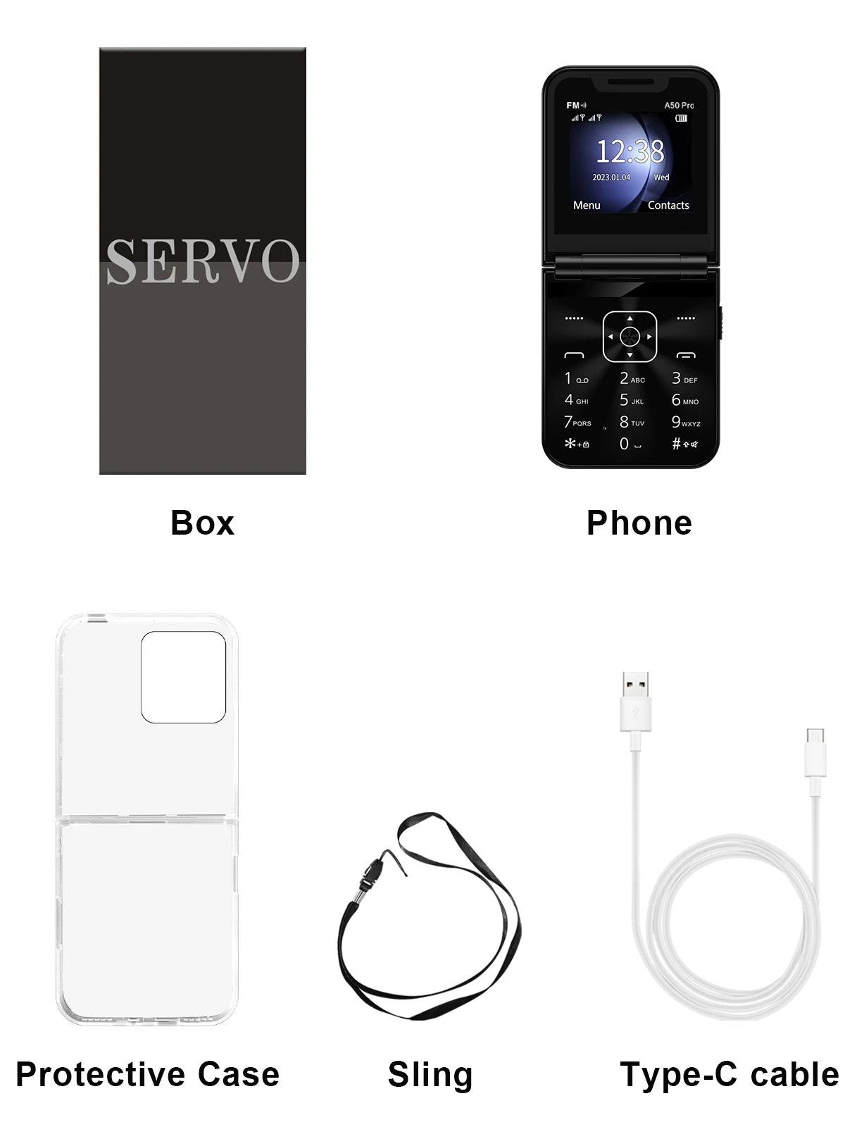 SERVO A50 PRO Dual SIM Flip Phone with Magic Features ATHLEXES