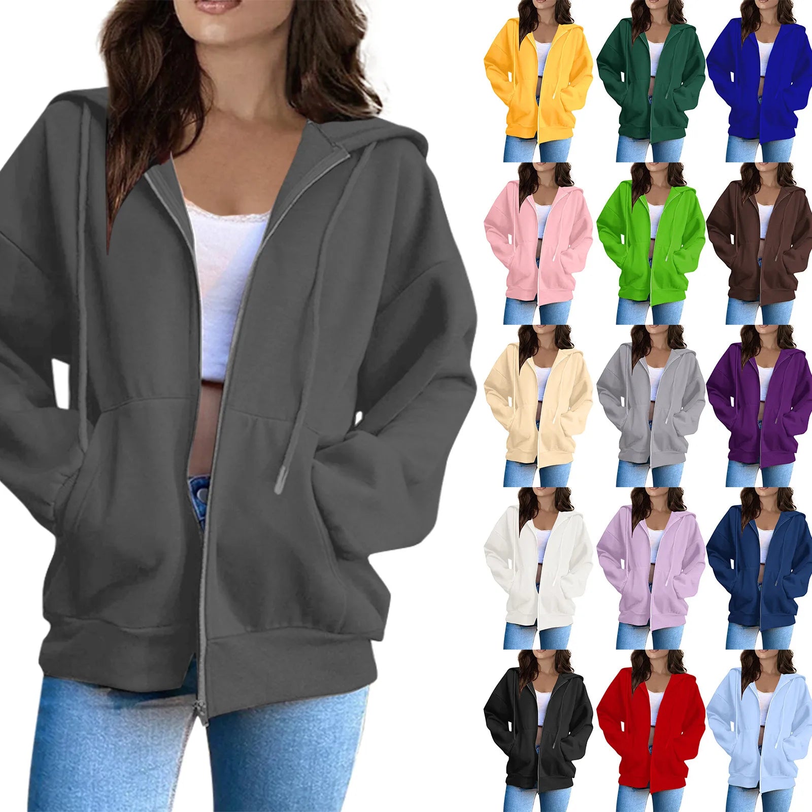 Chic Comfort 2024 Zip-Up Warm Hooded Sweatshirt for Women ATHLEXES
