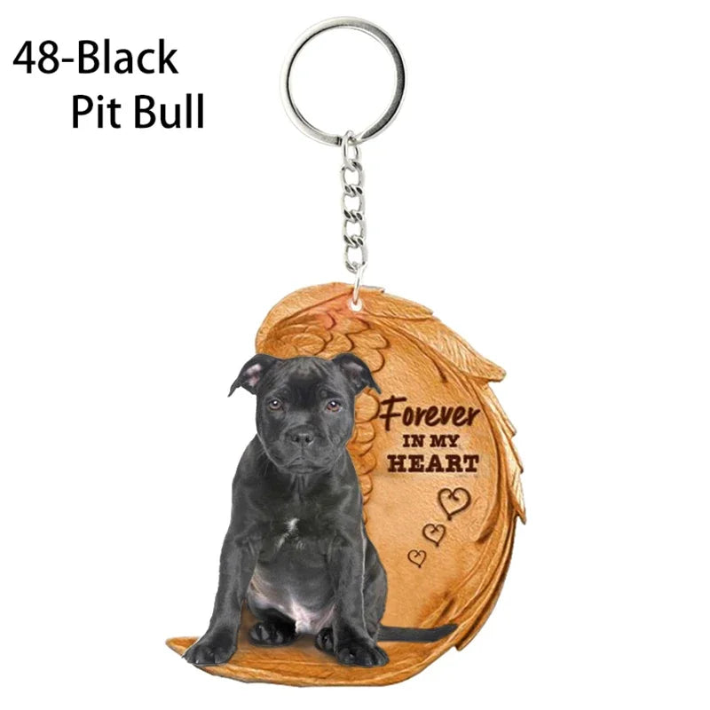 Heartfelt Dog Angel Pendant Keychain ATHLEXES