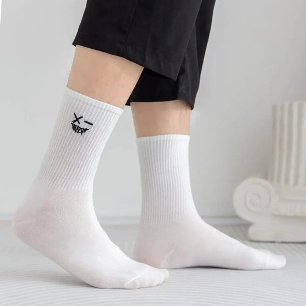 Hip-Hop Style Mid Length Socks - 2 Pairs Fashion Set ATHLEXES