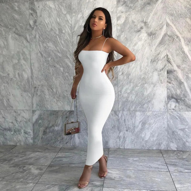 Chic Summer Backless Bodycon Dress ATHLEXES