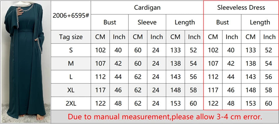 New Fashion Muslim Women Two-Piece Dress Set ATHLEXES