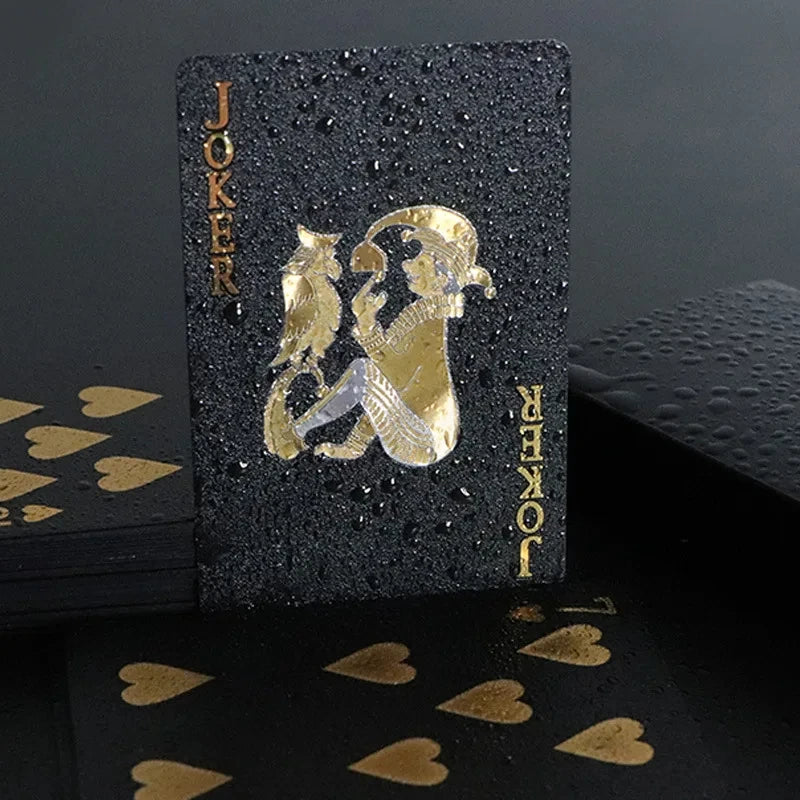 Luxury Waterproof Black Gold Playing Cards Set ATHLEXES