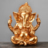 Divine Ganesha Golden Sandstone Figurine ATHLEXES