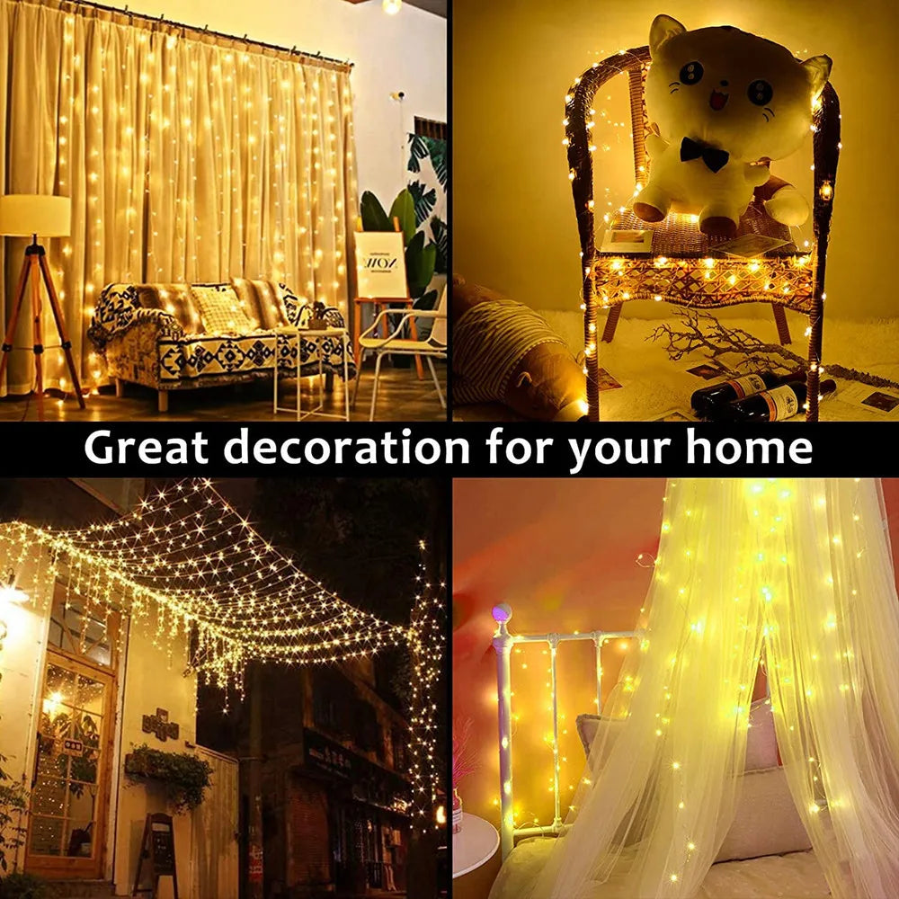 Luxe Solar Fairy Curtain Lights for Garden Events ATHLEXES