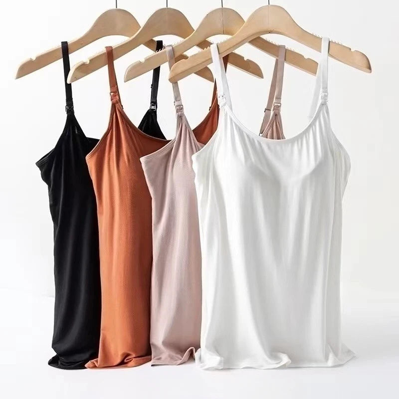 Summer Maternity Nursing Sling Vest with Chest Pad ATHLEXES