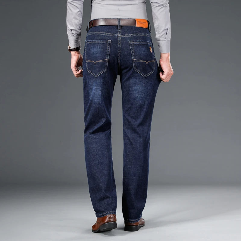 Shan Bao Classic Straight Stretch Denim Jeans ATHLEXES