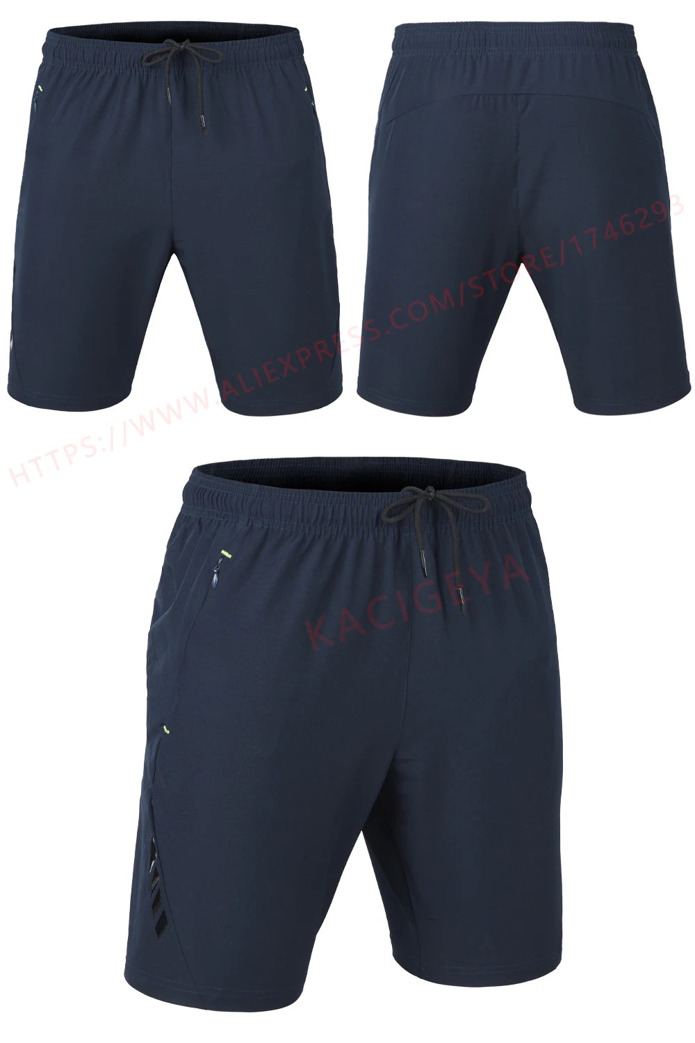 ActiveWave Beach Running Shorts with Zip Pocket ATHLEXES