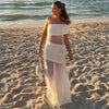 Chic Off-Shoulder Mesh Maxi Dress for Women ATHLEXES