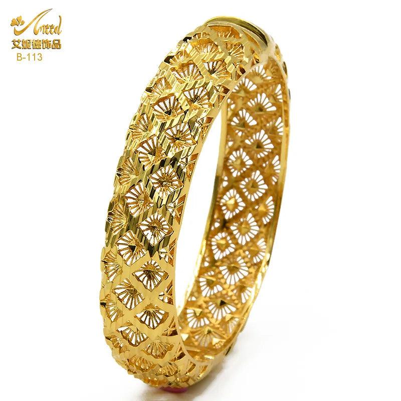 Dubai Bridal Light Luxury Gold Plated Bracelet ATHLEXES