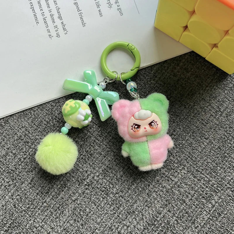 Kawaii Flocking Cartoon Keychain Set ATHLEXES