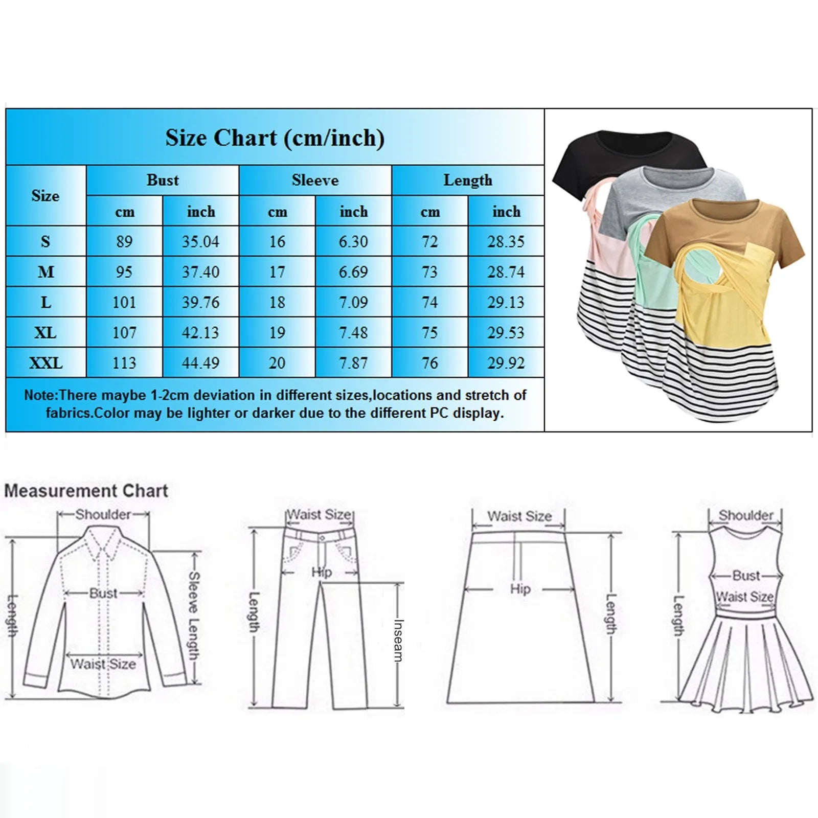 Striped Comfort Nursing Tee for Maternity Bliss ATHLEXES