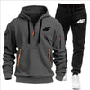 Men's Zipper Hooded Tracksuit with Multi-Pockets ATHLEXES