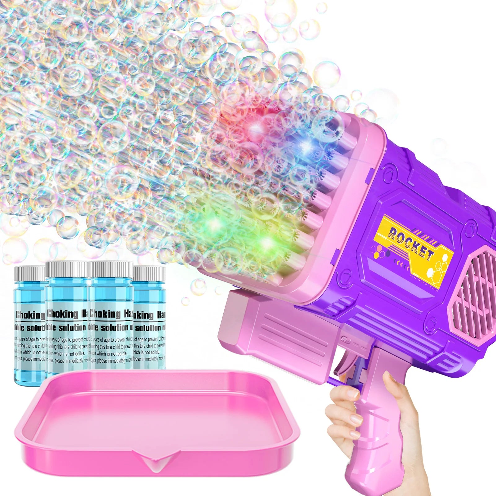 RocketBlast Automatic Bubble Gun for Kids ATHLEXES