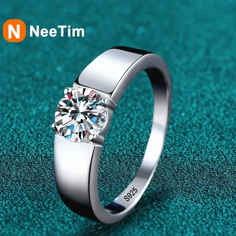 Elite Emerald-Cut Moissanite Men's Ring ATHLEXES