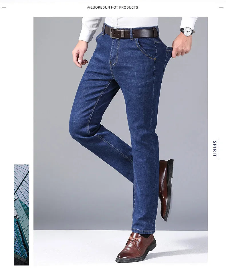 Elite Comfort Slim Fit Denim Trousers for Men ATHLEXES