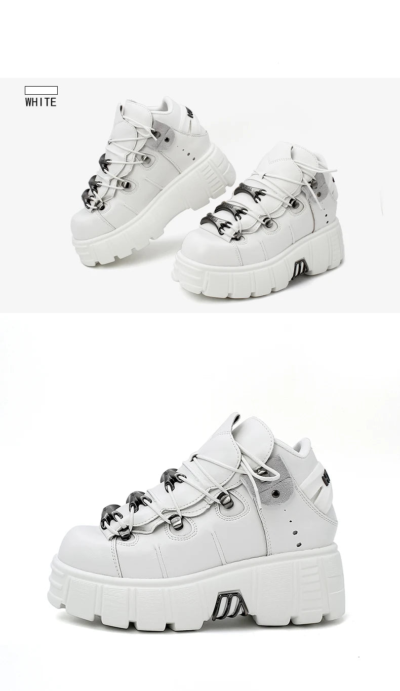 Punk Chic Women's Lace-Up Rock Boots ATHLEXES