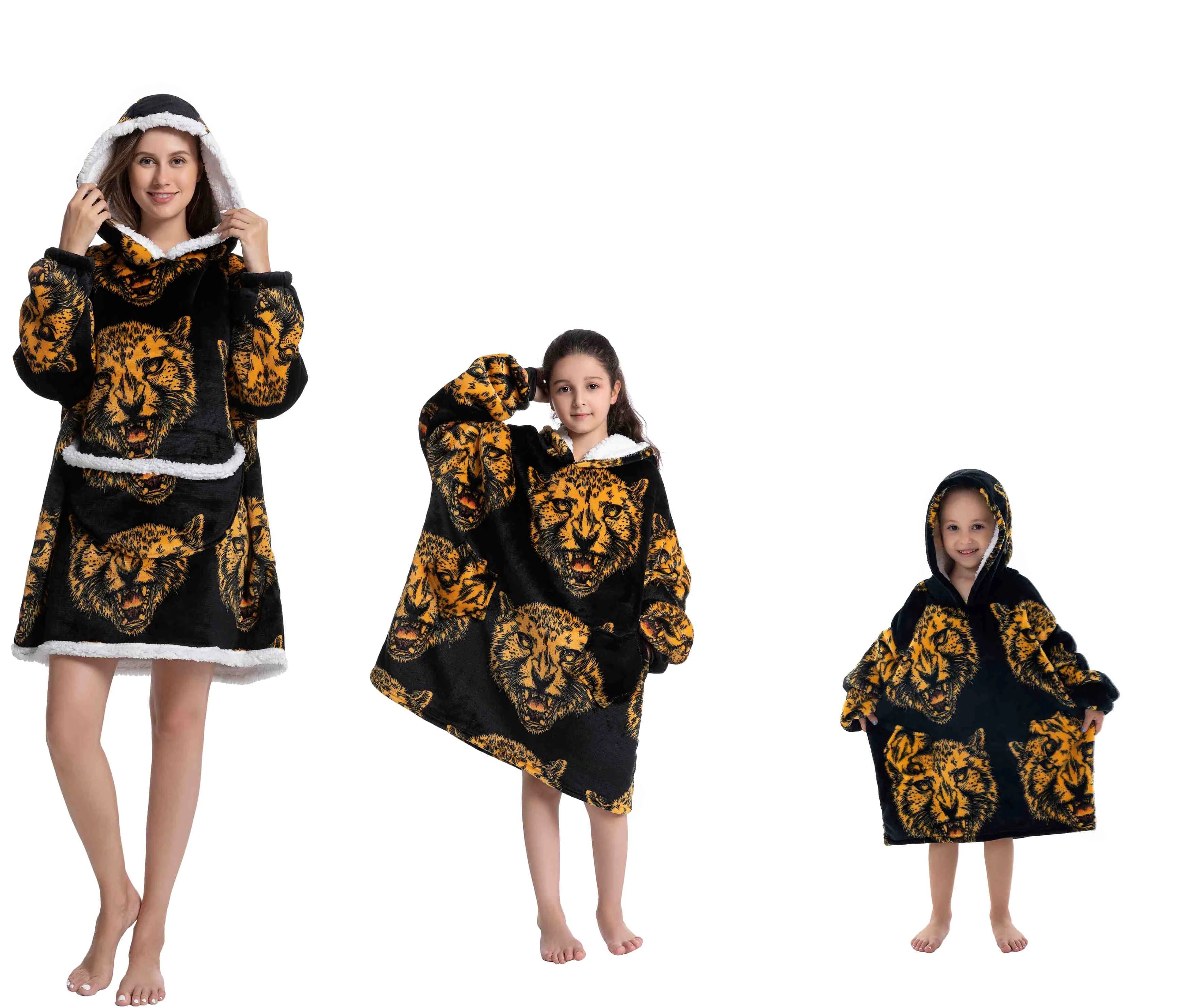 CozyNest Oversized Flannel Hoodie Blanket ATHLEXES