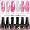 NailArt Pro 6pc UV Gel Polish Kit for Manicure ATHLEXES