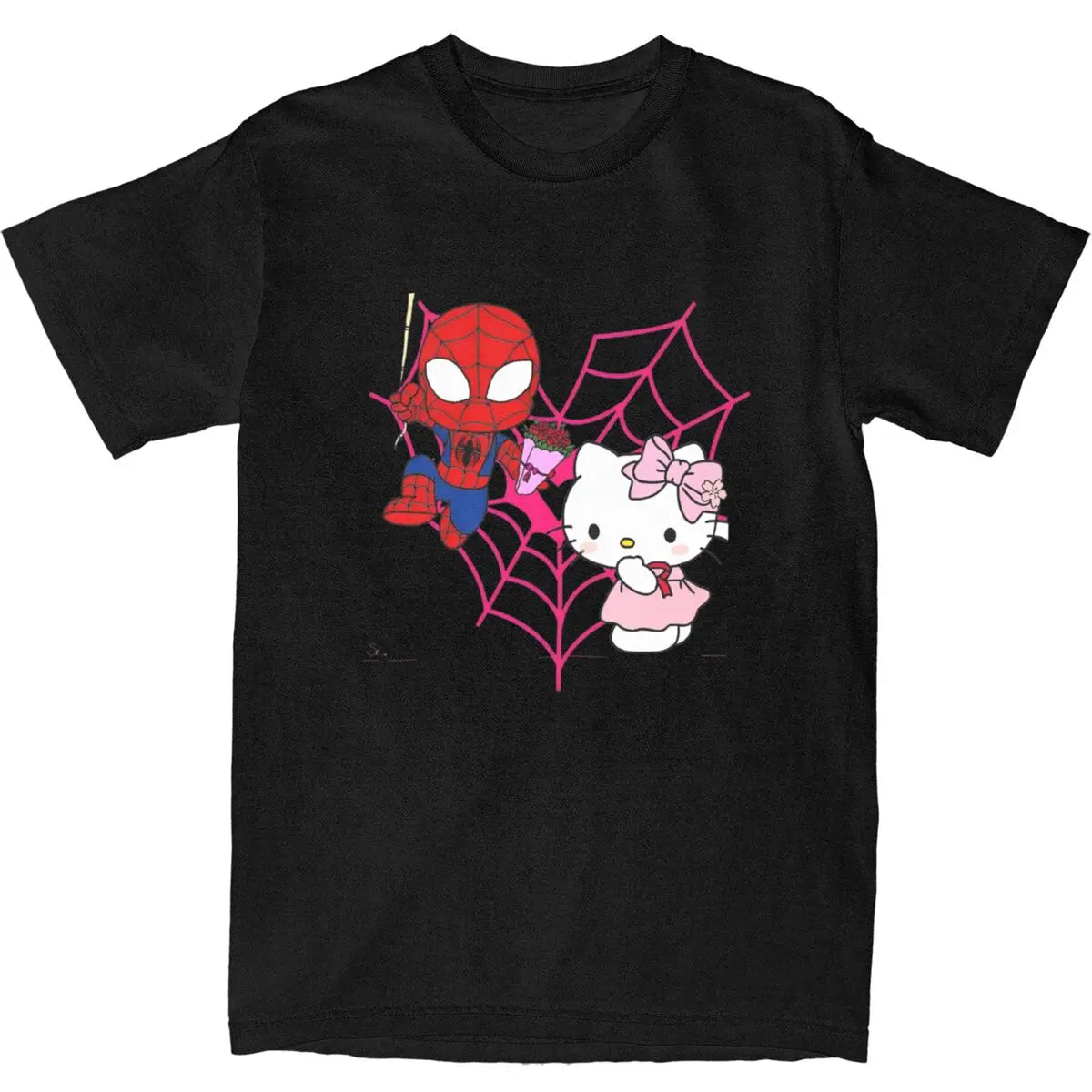 Hello Kitty x Spiderman Vintage Cotton Couple T-Shirt ATHLEXES
