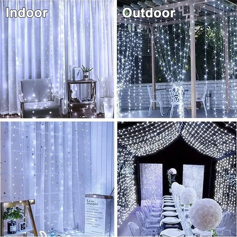FairyGlow 3M LED Curtain String Lights USB Decor ATHLEXES