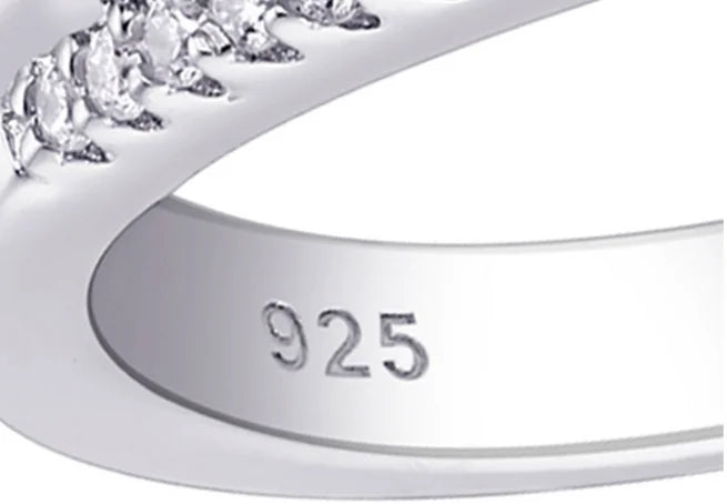 Newshe 925 Silver Luxury Bridal Ring Set for Women ATHLEXES