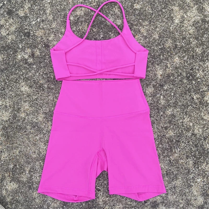 Athletic Comfort Yoga Set with Cross Straps ATHLEXES
