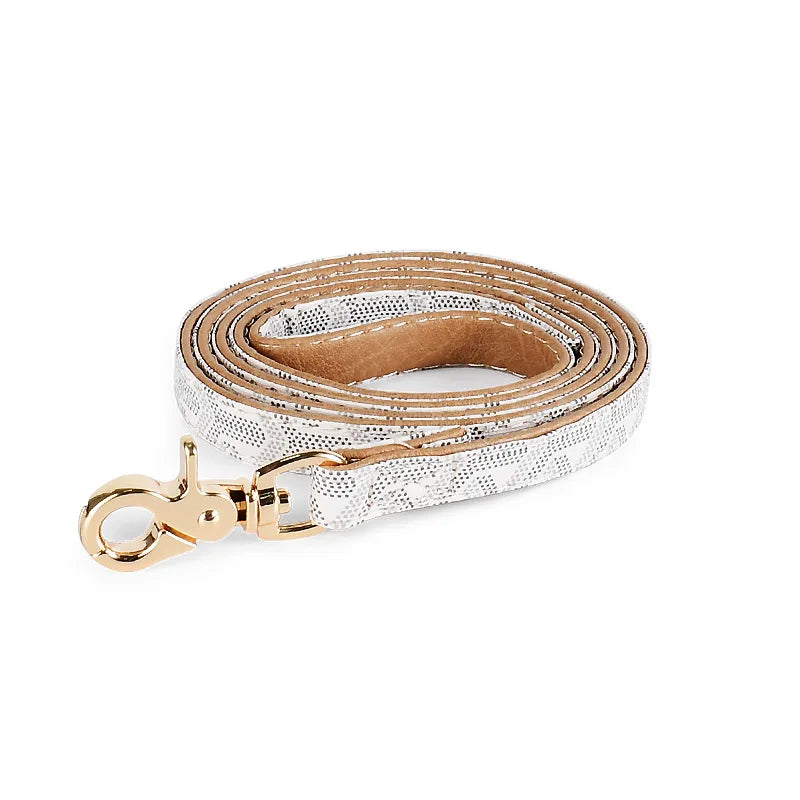 Luxury Snakeskin Soft Leather Pet Collar & Leash Set ATHLEXES