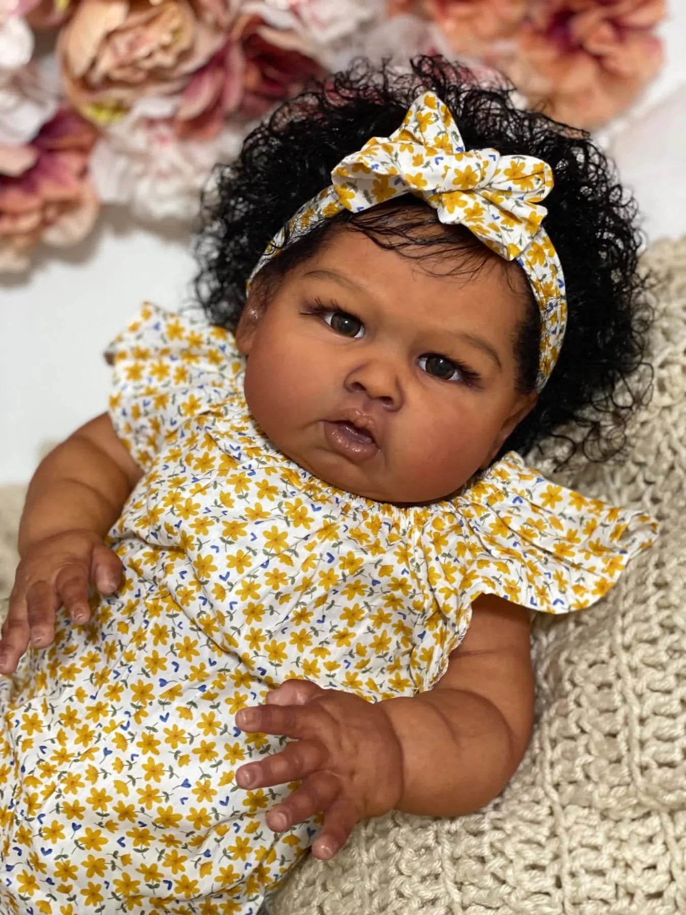 NPK 24inch Lifelike Dark Skin Reborn Baby Doll ATHLEXES